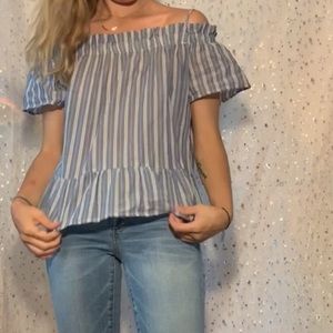 Off the Shoulder Linen Top